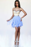 2024 Stunning Homecoming Dresses Sweetheart A Line Short/Mini With Beads PQPBX8ZF