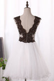 2024 V Neck Beaded Bodice Homecoming Dresses A Line P3N6XCDM