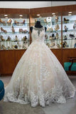 2024 Wedding Dresses Scoop With Applique And PRPA2A9N