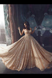 Sparkly A Line Elegant Court Train Prom Dress Evening PQ9EHBE5