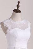 2024 A Line Wedding Dresses Scoop Lace With PJLMZMRC