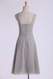 2024 Bridesmaid Dresses V Neck Princess Short/Mini With Ruffles And Beads PNFDZJ6Z