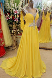 2024 V-Neck Prom Dresses A Line Chiffon With Applique P8TNLQR2