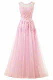 Beautiful A-Line Long Lace Tulle Zipper Evening Dress Ball Gown P9GDPGQH