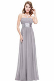 Chiffon Sweetheart Neck A Line Sleeveless Wedding Bridesmaid Long Evening Festive PRH722AA