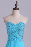 2024 Sweetheart Beaded Bodice Intricately Detailed With Matching Beading Chiffon A-Line P7G86F2N