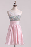 2024 Homecoming Dresses Scoop Chiffon Short/Mini A PJ54XY3J