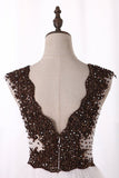 2024 V Neck Beaded Bodice Homecoming Dresses A Line P3N6XCDM