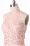 2024 Gorgeous High Neck Lace Prom PYDRZH23