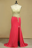 2024 Spandex Prom Dresses Sweetheart With Applique PHG5LCLK