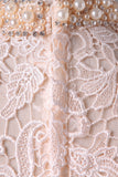 2024 Hot High Neck Prom Dresses A Line Spandex & Lace With PJ4RH4PA