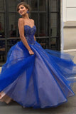 Sweetheart Prom Dresses Tulle Ball Gowns With Beadings PGD6E3C4