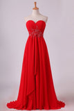 2024 Sweetheart A Line With Beading And Ruffles Chiffon P7AHDCH9