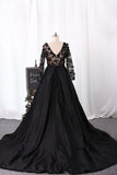 2024 V Neck Prom Dresses A Line Tulle With Applique P2FB2E83