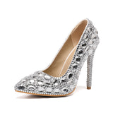 High Heels with Diamonds Evening Party Shoes